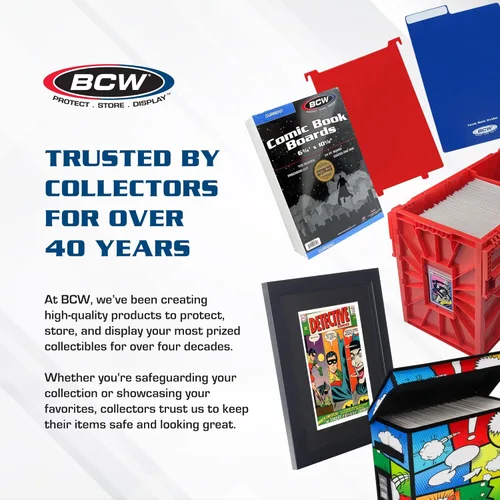 Vista 8 de BCW Caja de almacenamiento de cómics – 2 unidades Estuche plegable Cada uno se adapta a 125-150 libros de cómics con funda y tablero