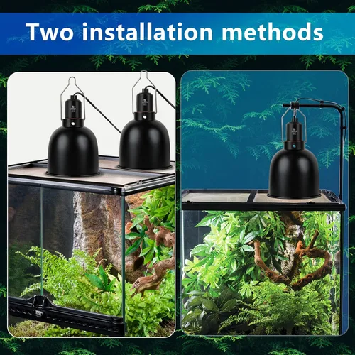 Vista 7 de Accesorio de Luz para Reptiles, Accesorio de Lámpara de Calor de Cúpula Profunda con Reflexión Óptica de 5.5 pulgadas, Accesorio de Lámpara de Calor