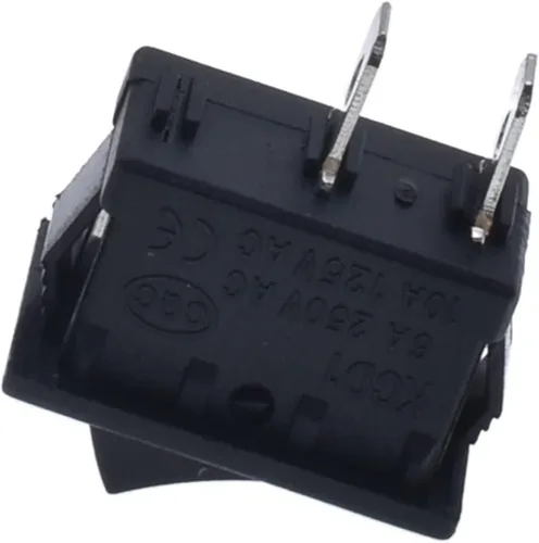 Vista 5 de Rocker Switch 10pcs KCD1-101 Rocker Power Switch 6A250V 10A125V Button Switch SKPT 2 feet 15 * 21mm on/Off Control Switch Black ON-Off, Gris