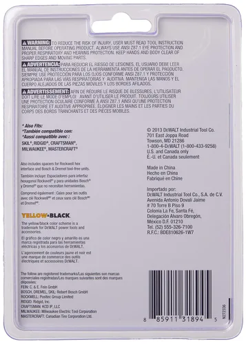 Vista 3 de DEWALT Dwa4214 - Hoja oscilante multimaterial (paquete de 5)