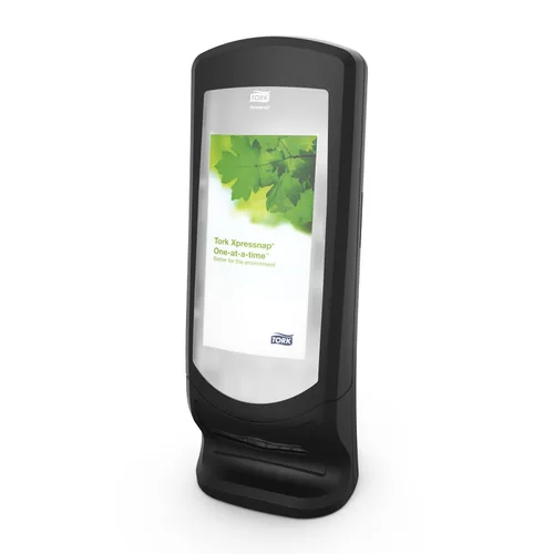 Tork Xpressnap® - Dispensador de servilletas con soporte, color negro, N4, diseño vertical, gama Signature, 24.5" x 9.25" x 9.25", 6332000