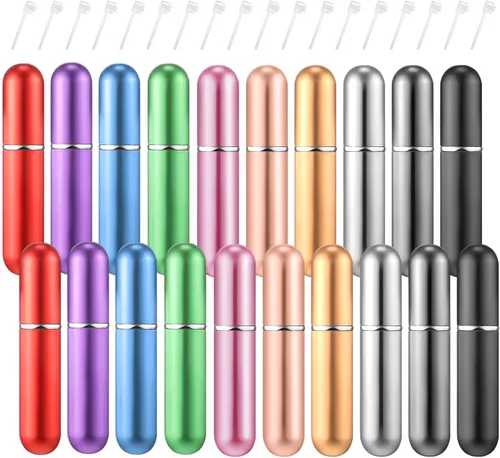 Vista 9 de Boao Atomizador recargable de viaje de 0.2 fl oz, mini atomizador de perfume de colonia, recargable, a granel, portátil, mini botella de spray