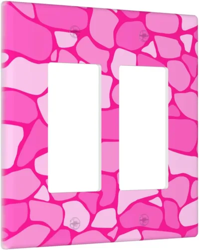 Vista 7 de Cubierta de placa de interruptor de luz basculante doble rosa decoración placa de pared decorativa cubierta de salida para el hogar dormitorio