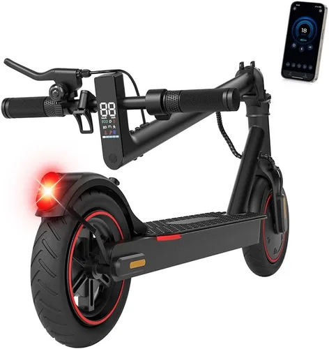 Patinetes eléctricos – Scooter eléctrico para adultos, motor de 500 W, velocidad máxima de 18 MPH, neumáticos de 8.5 pulgadas, 21 millas, scooter