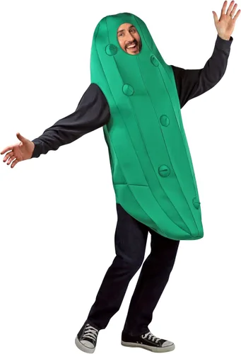 Vista 2 de Rasta Imposta - Disfraz de pepinillo, verde, talla única para la mayoría de los adultos
