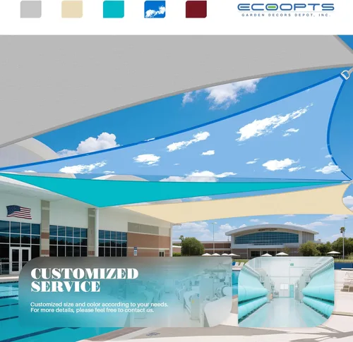 Vista 7 de ECOOPTS Toldo rectangular impermeable de 5 x 5 pies, bloqueo UV, para patio al aire libre, pérgola, jardín (beige)