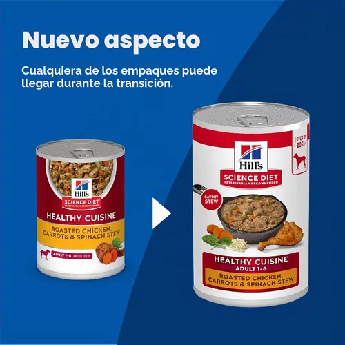 Vista 2 de Comida enlatada guisada dietética para perros Hill's Science, 12.5 onzas, paquete de 12, Adulto