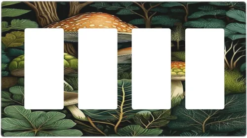 Vista 146 de Cubiertas de Interruptor de Luz Artísticas Decorativas Boho Figura Abstracta Interruptor de Pared Único Placa de Interruptor Decorativo Placa