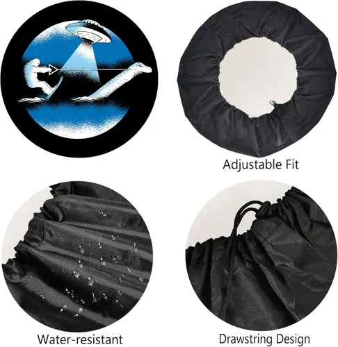 Vista 4 de Cubierta de neumático de repuesto divertida Bigfoot para esquí acuático RV accesorios de campamento para neumático de repuesto resistente a