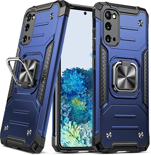 Vista 26 de DASFOND Funda diseñada para Galaxy S8 con soporte, anillo de metal giratorio de 360° mejorado, soporte de grado militar, resistente a los impactos