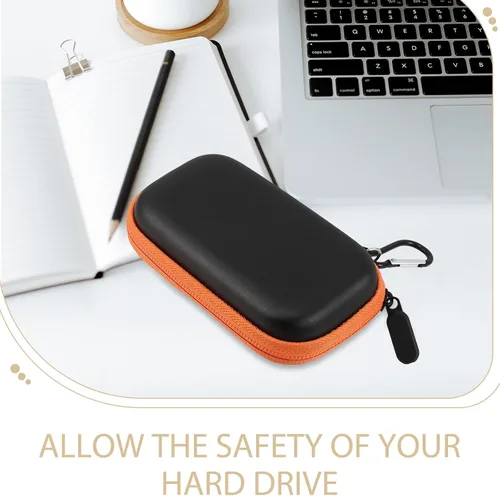 Vista 9 de OSALADI Portable Hard Drive Case Hard Shell SSD Storage Carrying Case Compact Small Cable Organizer Travel Electronics Protective for External Drives