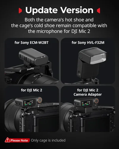 Vista 6 de Kit de estabilizador SmallRig ZV-E1 con agarre de silicona y abrazadera de cable para HDMI, kit completo de estabilizador de cámara para Sony ZV-E1