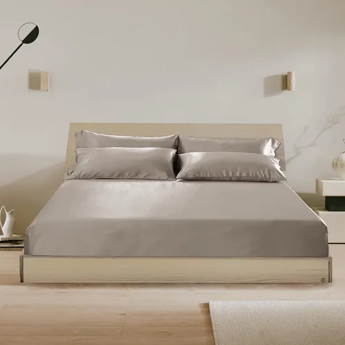 Vista 13 de LilySilk Juego de sábanas bajeras de 3 piezas, 100% seda de morera grado 6A, 2 fundas de almohada y 1 sábana bajera, bolsillo profundo de 16 Negro