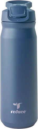 Vista 19 de REDUCE Hydrate Pro - Botella de agua aislada de acero inoxidable de 24 onzas, tapa abatible a prueba de fugas, apta para lavavajillas, sin BPA, Negro