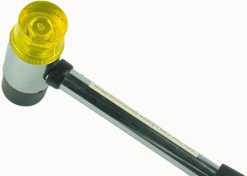Vista 5 de AKOAK Martillo de goma de nailon de doble cabeza de 0.984 in, mazo de metal, multiuso, doble cara y ligero, perfecto para proyectos de bricolaje