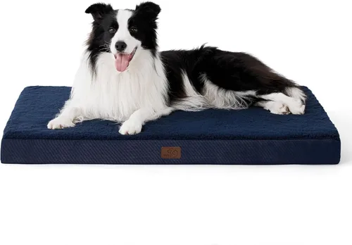 Vista 64 de Bedsure - Camas XL para perros de tamaño grande - Cómodas camas planas extra grandes para mascotas con funda extraíble y lavable, colchón ortopédico