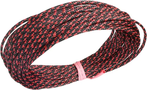 Vista 50 de Wenheww - Funda de cable trenzada expandible de PET, de 1.64 pies a 3/8 pulgadas, manga negra para organización de cables, protector de cable