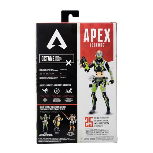 Vista 6 de Electronic Arts Apex Legends - Figura de acción de octanaje coleccionable de 6 pulgadas Rare: Hit and Run Skin