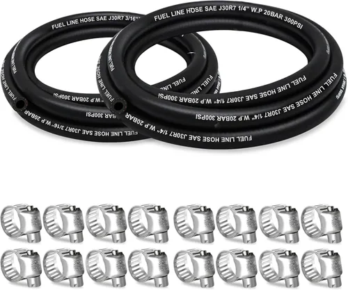 Vista 22 de Línea de combustible de 5/16 pulgadas de diámetro interior, manguera de combustible de 10 pies, manguera de línea de combustible J30R7 NBR