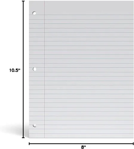 Vista 7 de Staples 2072509 - Papel de relleno reforzado con rayas anchas de 8 x 10 1/2 pulgadas, 100 hojas, paquete de 12