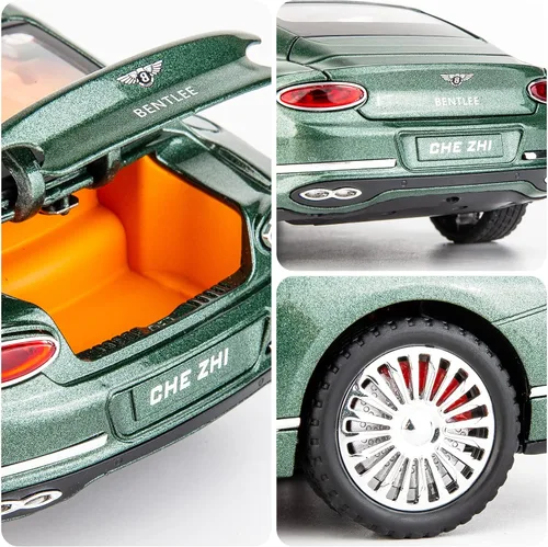Vista 5 de WAKAKAC Coche de juguete compatible con Bentley Continental GT 1/24 modelo de automóvil de aleación fundido a presión coleccionable, puerta