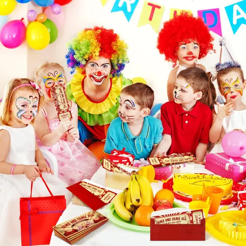 Vista 5 de Fuutreo 50 invitaciones de fiesta de circo con sobres, invitaciones vintage de carnaval, cumpleaños, invitaciones de doble cara para fiesta