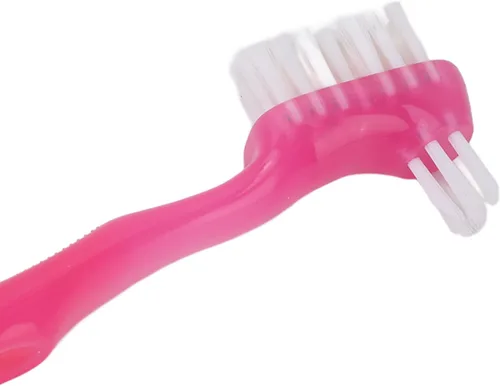 Vista 9 de Cepillo de dientes para dentaduras postizas, cepillo ergonómico para eliminación de placa para cabello suave, portátil, seguro para viajes en casa