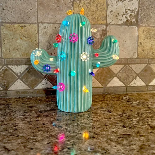 Vista 6 de National Artcraft Pequeños adornos de luz de cerámica estilo giro para árbol de Navidad (144 unidades)