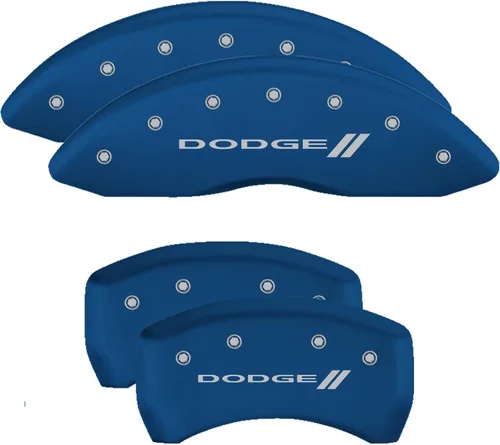Vista 58 de MGP Caliper Covers 12162SCLBBK - Juego de 4 fundas de freno negras para Dodge Challenger 2011-2020 (pinza delantera de pistón dual) grabadas