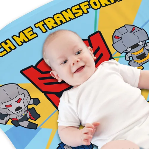 Vista 3 de LOGOVISION Transformers - Manta de hitos para bebé, 36 x 58 pulgadas, Watch Me Transform, unisex, para bebé niño y niña