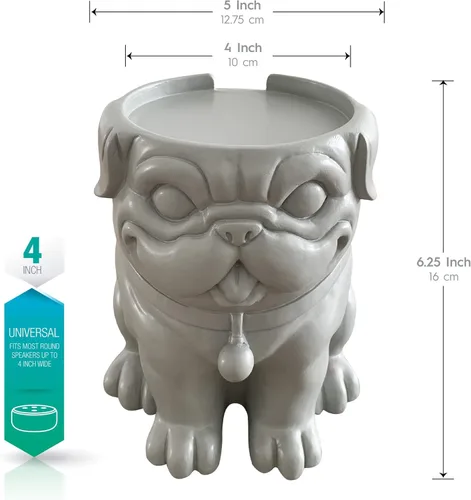 Vista 3 de Dekodots - Soporte de mesa inteligente con altavoz (perro) – Soporte decorativo para Amazon Echo Dot o Google Home Mini – Diseño portátil, sin