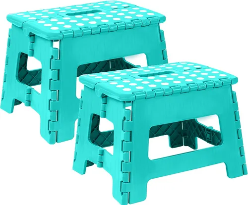 Vista 38 de Utopia Home - Taburete plegable, taburete de pie de 9 pulgadas de ancho, soporta hasta 300 libras, de plástico ligero para cocina, baño y sala