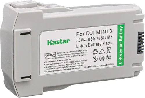 Kastar Paquete de 1 batería Plus 7.38V 3850mAh 28.41Wh repuesto para DJI Intelligent Flight Mini 3 Drone, Mini 3 Pro Drone, Mini 4 Pro Camera Drone