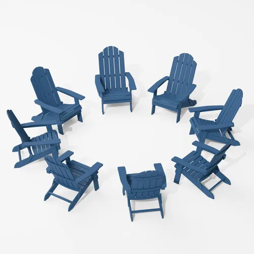 Vista 12 de MXIMU Folding Adirondack Chair for Outdoor: Easy Assembly and Comfortable Adirondack Chairs - Foldable Composite Fire Pit Chairs - All Weather