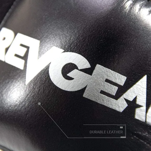 Vista 3 de Revgear Pro Series MS1 MMA Boxing Gloves, Premium Leather for Muay Thai, Sparring, MMA Enthusiasts, Medium, Black, Ideal for Training, Great