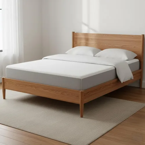 Vista 3 de Colchón de espuma de 15 cm cubierto en un elegante tejido impermeable azul marino, Espuma, Azul marino