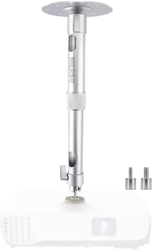 NIERBO Colgador universal de montaje en pared para proyector, cabezal giratorio de 360° con longitud extensible, soporte de montaje de 11.8 a 19.7