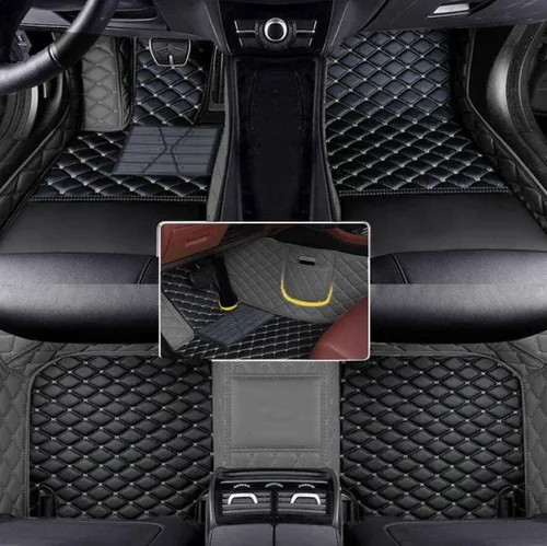 Vista 25 de Alfombrillas de Piso Automotrices de Cuero Completo de Ajuste Personalizado - Mejora el Interior de tu Automóvil con Forros de Piso Específicos