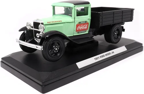 Vista 2 de Motor city classics Coca-Cola Diecast coleccionable Ford Modelo AA 1931 (versión verde) escala 1:24 424024 con licencia