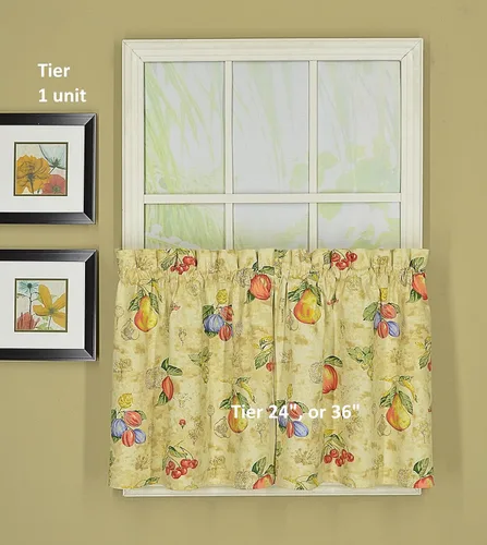 Vista 7 de Today's Curtain Orchard Kitchen - Cortina de tela de vela, 36 pulgadas, arena, 56 pulgadas de ancho x 36 pulgadas de largo