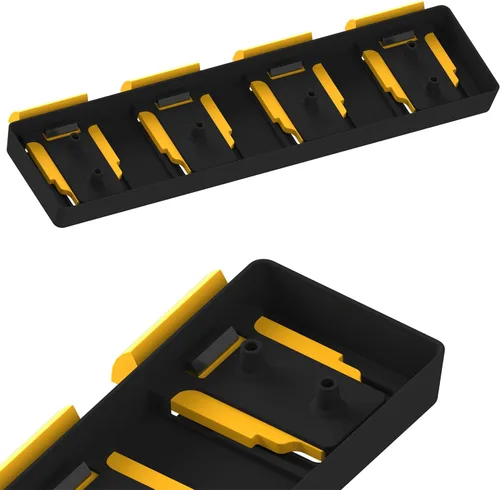 Vista 2 de Estante de Batería Compatible con Soporte de Batería DeWalt 20V, Montaje de 4 Ranuras para Batería a Granel Herramienta de Garaje, Herramientas