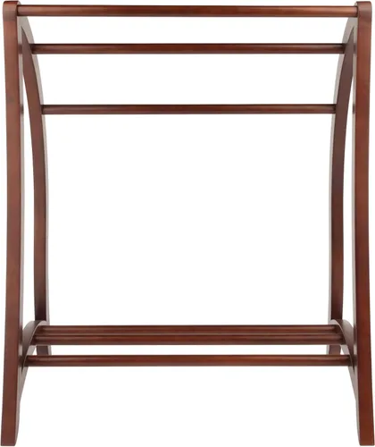 Vista 4 de Winsome Wood Quilt Rack With 3 Rungs, Antique Walnut (94036)