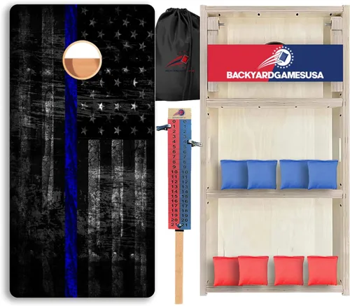 Vista 103 de BackYardGamesUSA Juego de tablas de Cornhole Pro Fabricado en Estados Unidos Abedul báltico 3/4 Sin rebote Patas triples gruesas Dos 2
