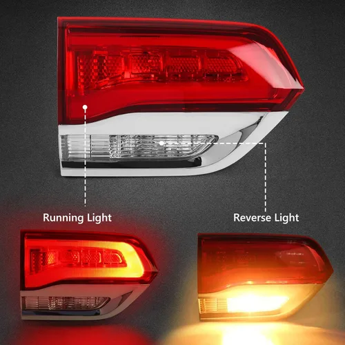 Vista 2 de Huray Luz Trasera Interior Izquierda Compatible con Jeep Grand Cherokee 2014-2021 Laredo/Limited/Overland/Summit Ensamblaje de Luz Trasera del Lado