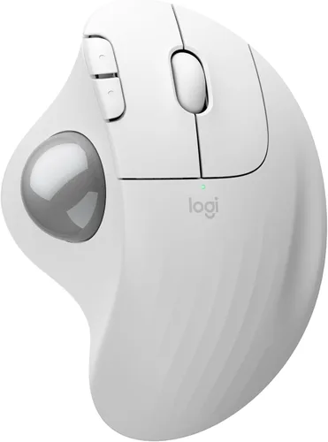 Vista 11 de Logitech Ergo M575S Ratón inalámbrico de Trackball, mouse ergonómico inalámbrico con Bluetooth y dongle cifrado, cómodo control de pulgar