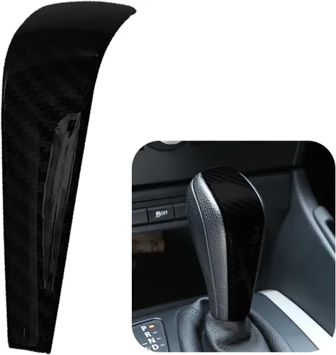 ABS de fibra de carbono freno de mano de coche etiqueta de palanca de cambios cubierta cubierta para BMW Serie 3 E91 E90 E92 E93 2006-2012 Tuning