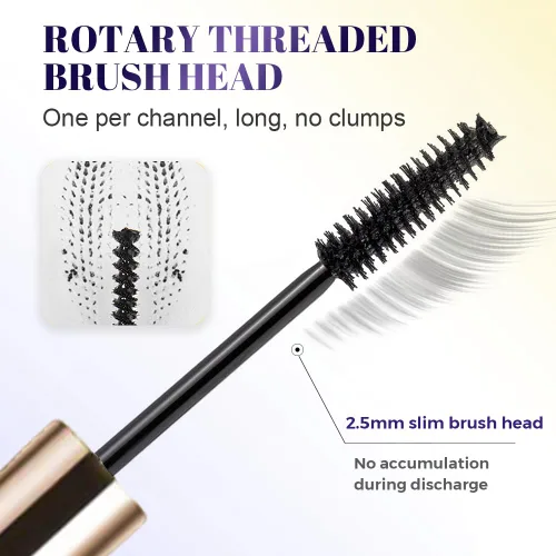 Vista 2 de 2 piezas de máscara de pestañas de varita de metal, 2026 mejoradas, impermeable, volumen y longitud, extensiones de pestañas rizadas 3D de punta