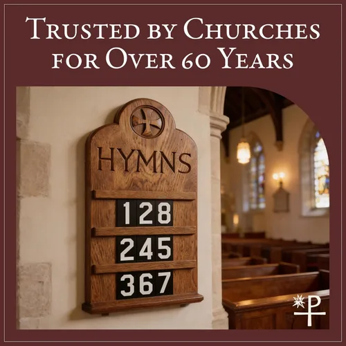 Vista 6 de Números de tablero de himnos; altura de la tarjeta 2-3/8 a 3