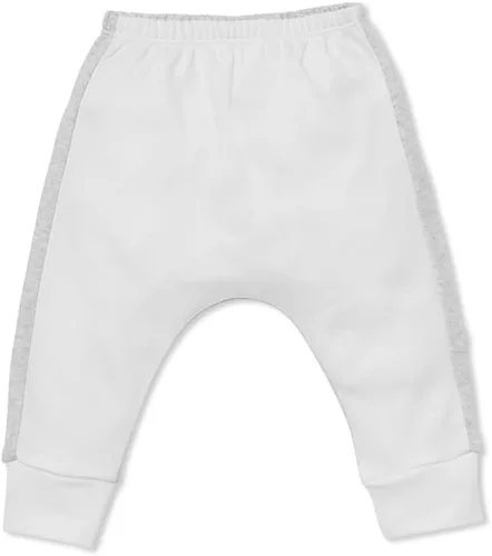 MORI Pantalones de yoga estilo harén para bebés para niños y niñas, pantalones de cintura elástica unisex cómodos con diseño de dos tonos y bolsillo