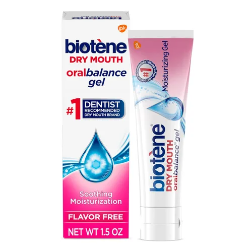 Biotene - Gel hidratante de equilibrio oral, gel sin alcohol y gel de boca seca, sin sabor, 1.5 onzas